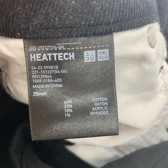 Uniqlo Black Corduroy Pants Skinny Cords Size 25 - Picture 6 of 6